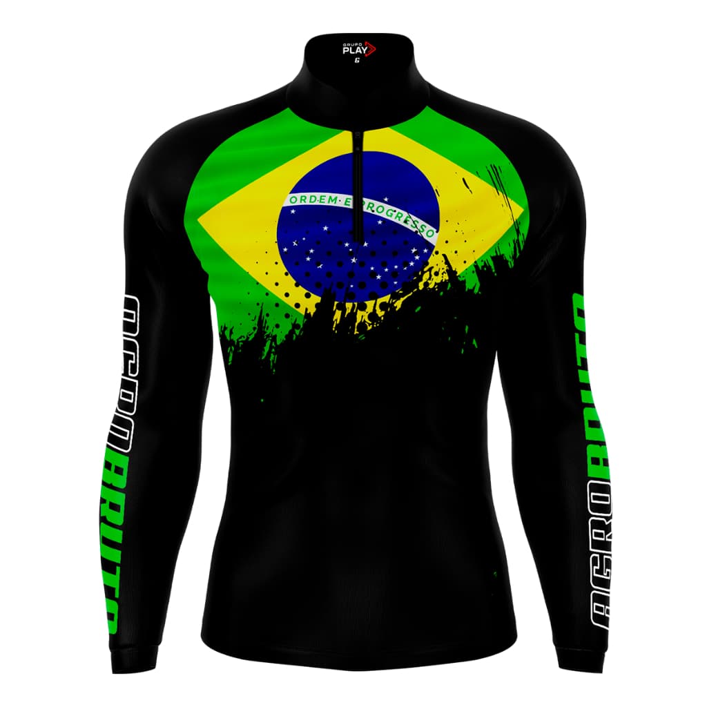 Camisa Camiseta Blusa Agricultura Fazenda Agro Bruto com Proteção Solar Uv50+ Agro Brasil 03