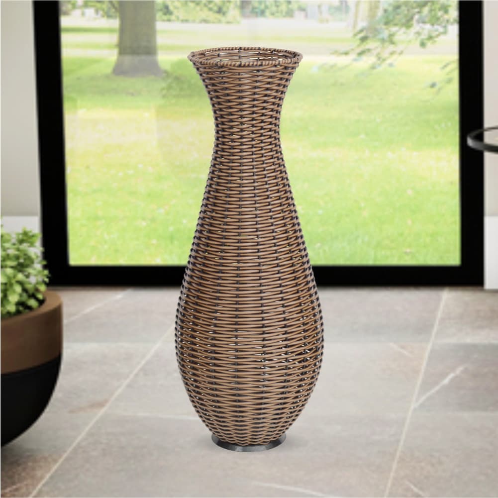 Vaso 70cm de fibra sintética, decorar sala, escritório, varanda, quintal