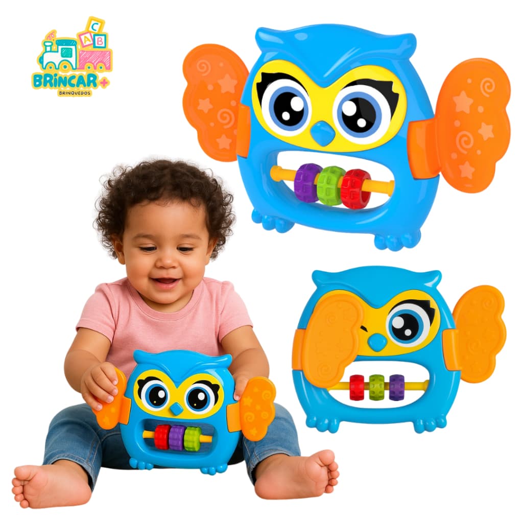 Brinquedo Educativo Corujinha Esconde Esconde Didático Divertido para Bebês