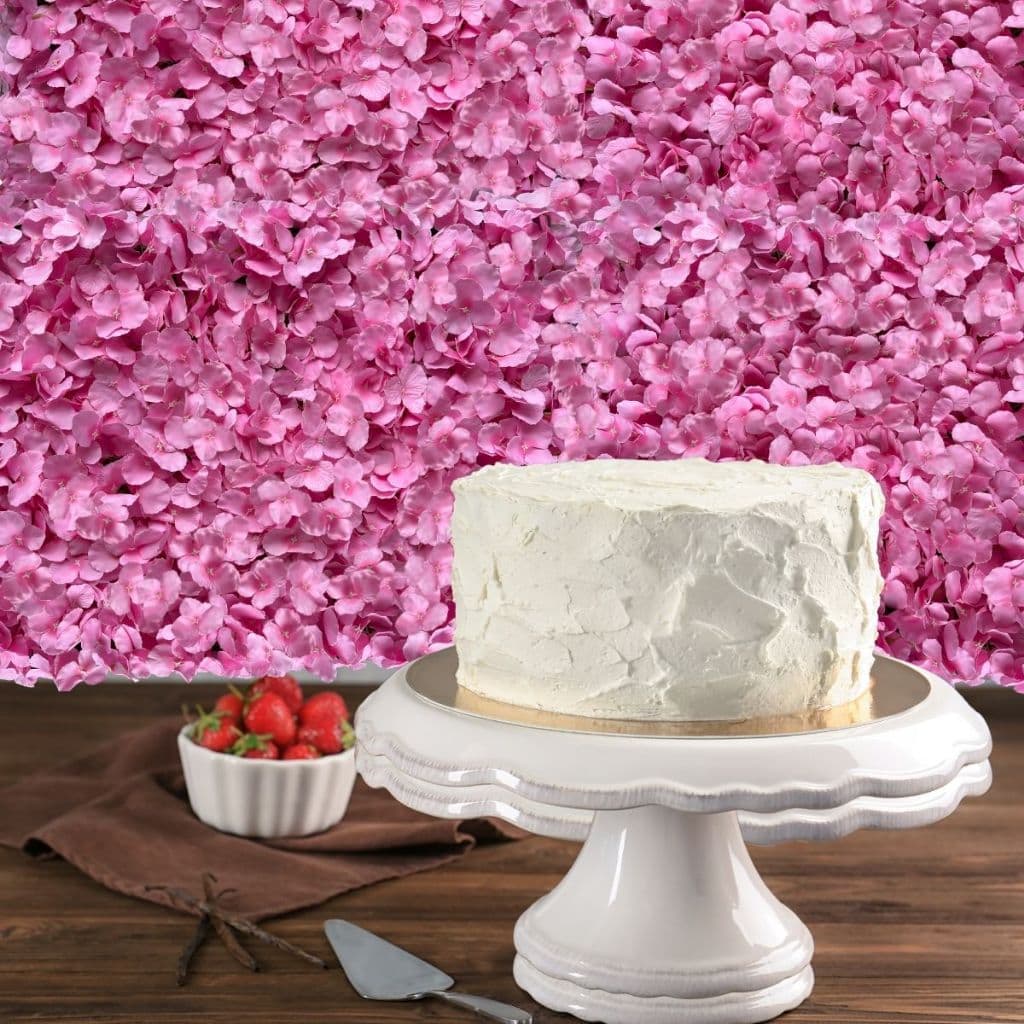 Painel Floral Decorativo 60x40cm | Flor Rosa, Azul ou Creme Para Parede de Flores e Eventos