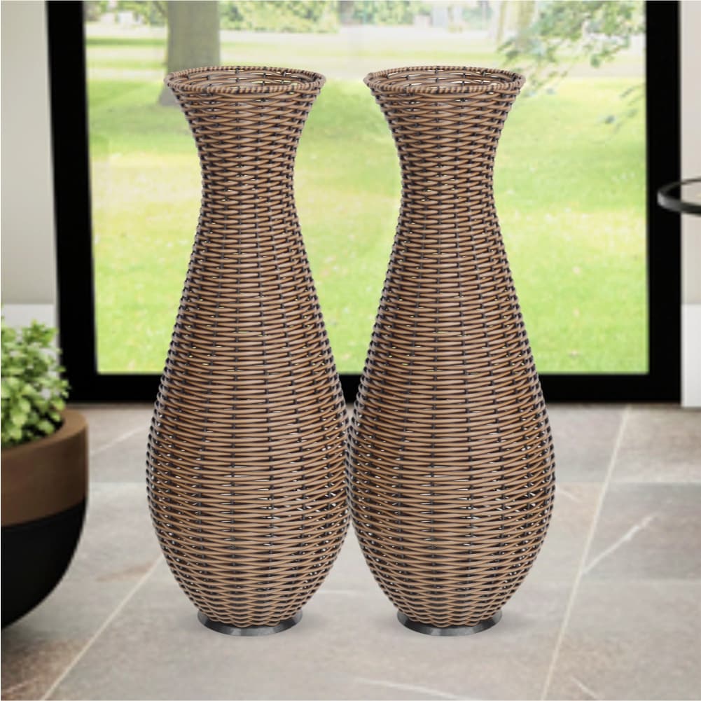 2 Vasos 80cm de altura para decorar jardim, quintal, sala, escritório