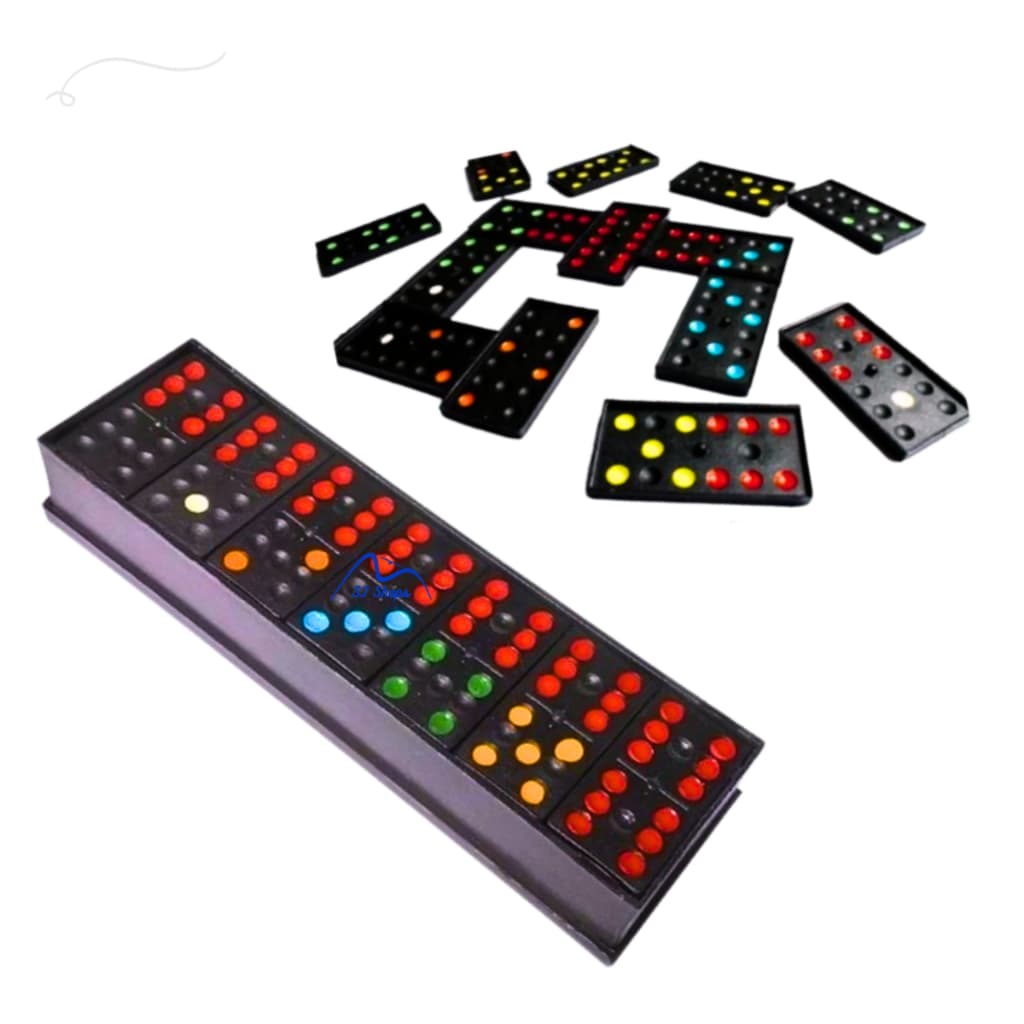 Dominó Kit 02 Jogos de Domino Infantil Lembrancinha de festas e Prendas 28 peças Bolinhas Pintadas
