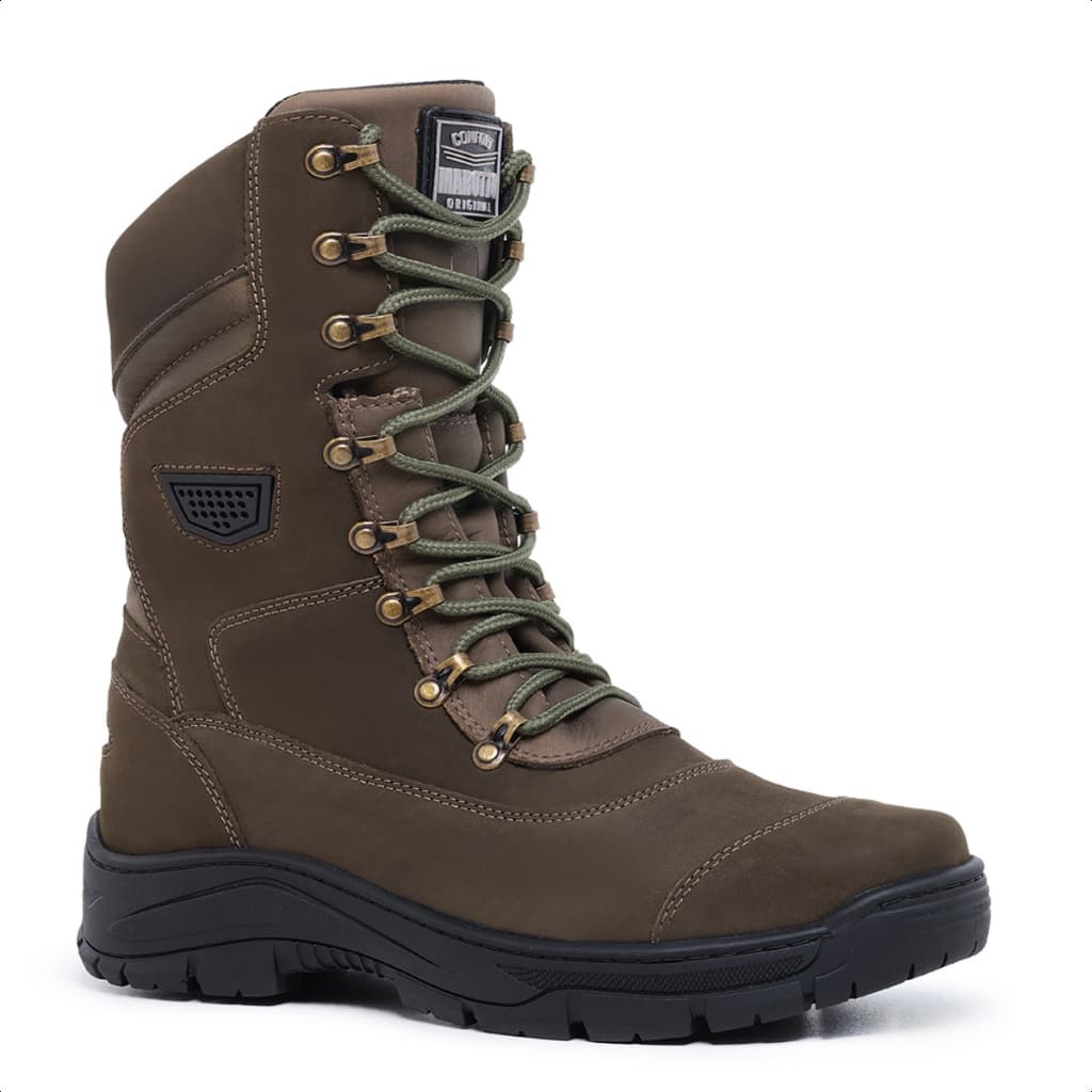 Marotto Bota Adventure Couro Legítimo Coturno Masculino Tático Exército