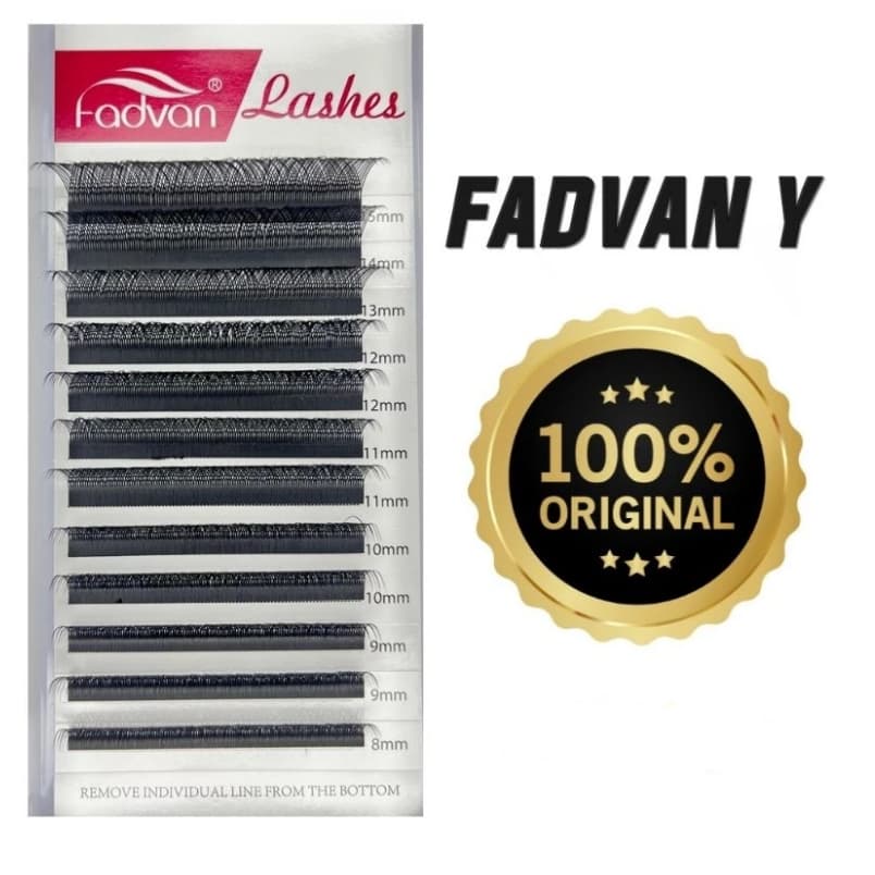 Cílios Fadvan YY Volume Brasileiro Fio Y 0.07D Extensão De Cilios Alongamento Retenção Adesivo Cola