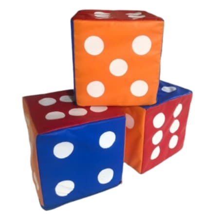 Dado Gigante Cubo Espuma Brinquedo Educativo Jogo Divertido Pedagógico Didático 20x20x20 Colorido