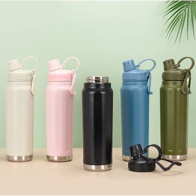 Garrafa térmica inox com alça Esportiva 800ML