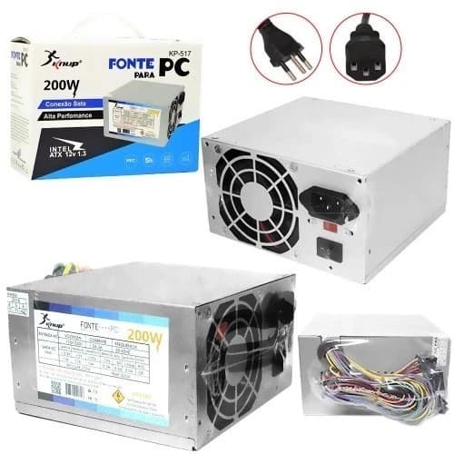 Fonte de alimentação Atx Pc 200W 250W 350W 500W Foneng