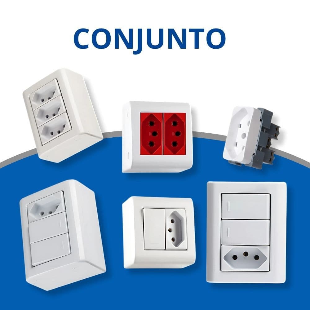 Conjunto Caixa de Sobrepor Tomada e Interruptor LizFlex Tramontina