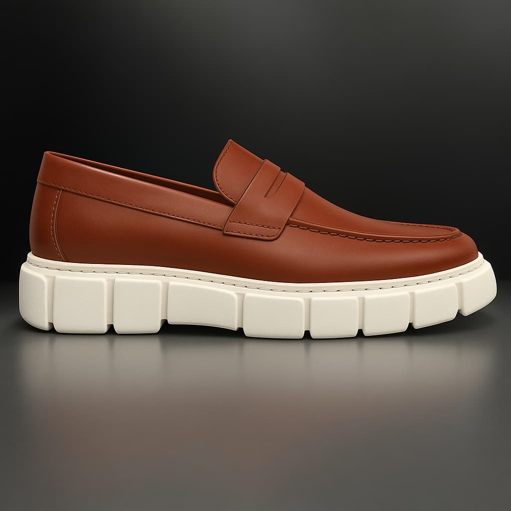 Loafer Estiloso de Estilo Britânico para Homens Sapato de Vestir Confortáveis de Calçar