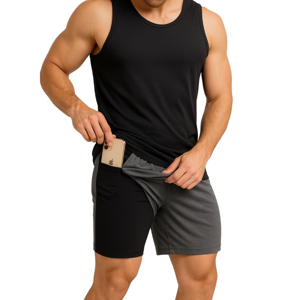 Bermuda Dupla Masculina Com Bolso Interno