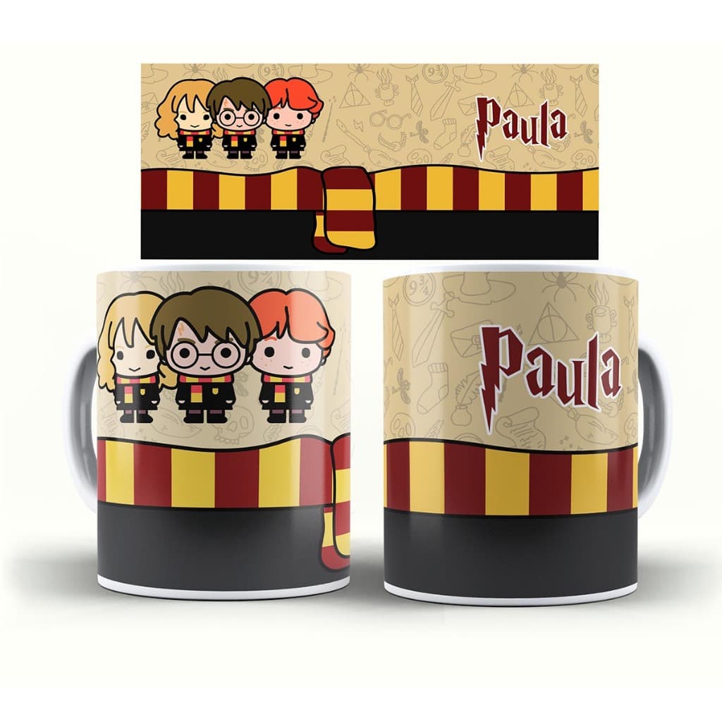 caneca harry potter personalizada com nome 325ml ceramica com alto brilho