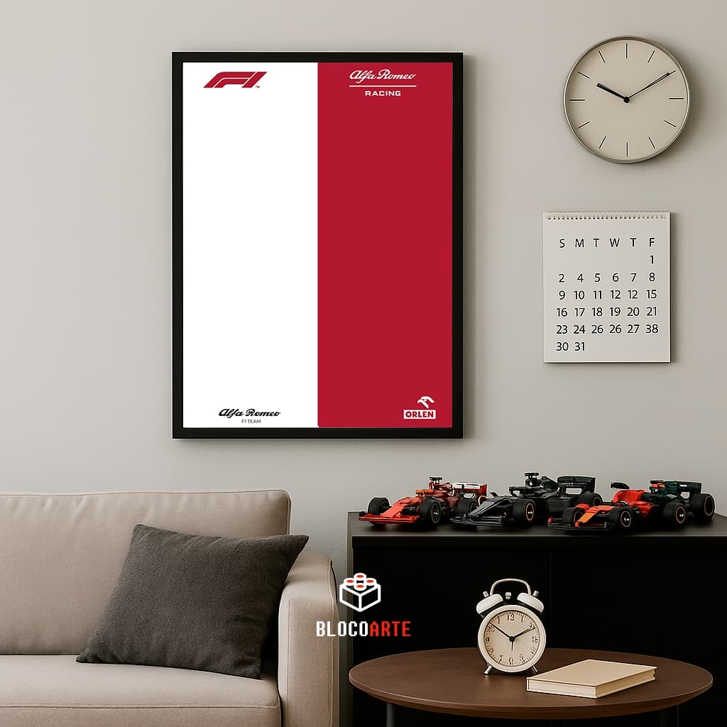Pôster Para Quadro Expositor Alfa Romeo F1 - Fosco 50x70cm