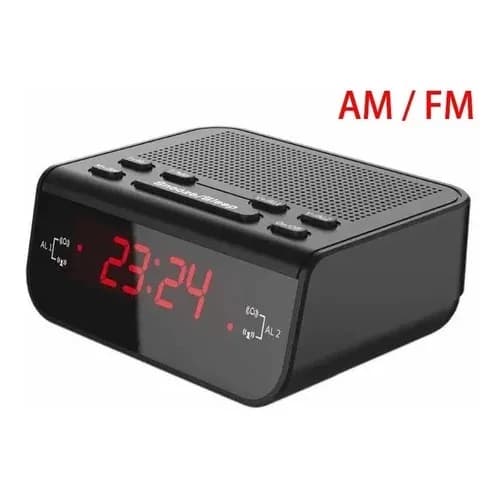 Rádio Relógio Despertador Digital De Mesa Com Rádio - Alarme Despertador Relógio Radio
