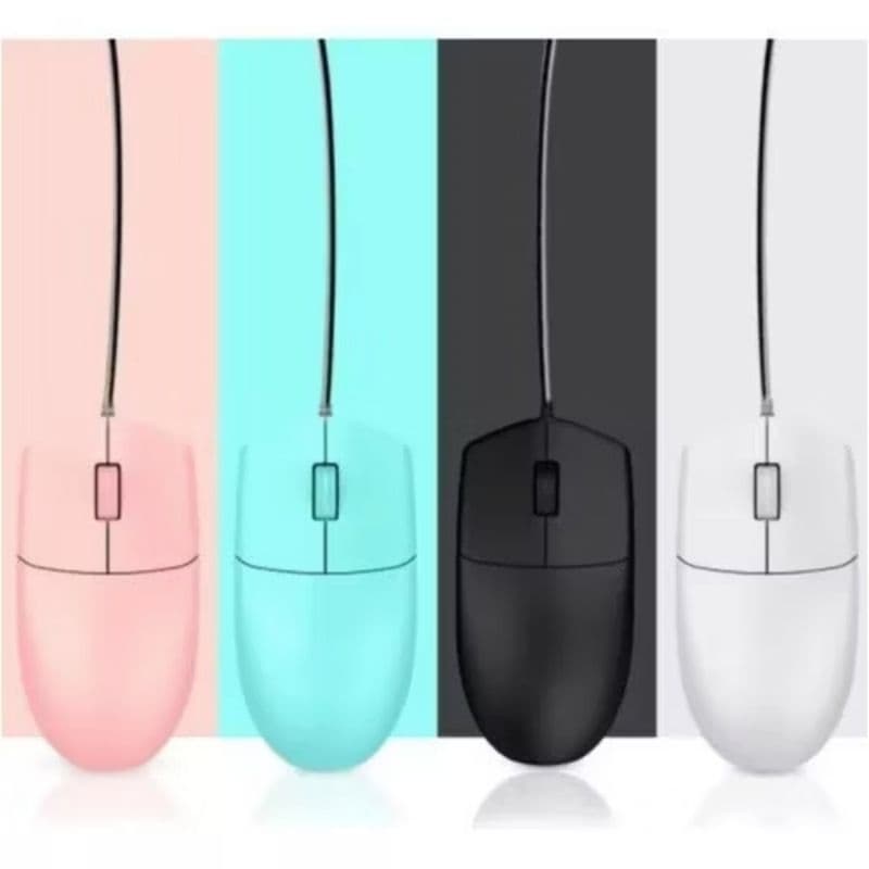 Mouse Colorido USB 2.0 com Fio 1000 DPI Knup para PC e Notebook - 4 Cores