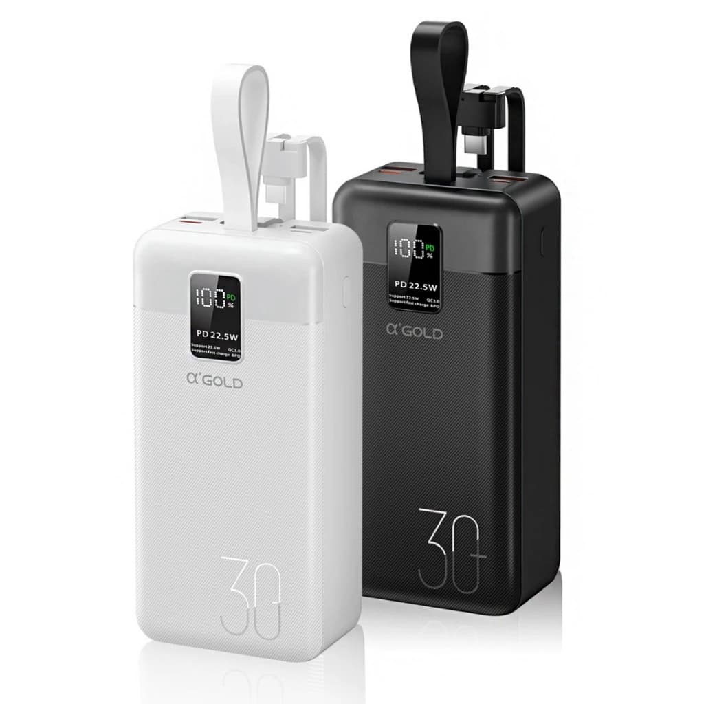 Carregador Portatil Power Bank 30000mah Original BTE-43 α'GOLD PRETO