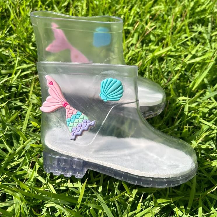 Galocha Infantil Feminina Bota Confortável Botinha Sereia Kids Juvenil Meninas Personalizada