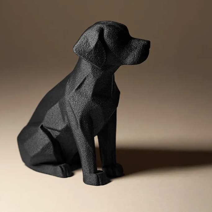 Estatueta de Cachorro Moderno e Minimalsita - Decoração Casa Sala Mesa Rack Estantes