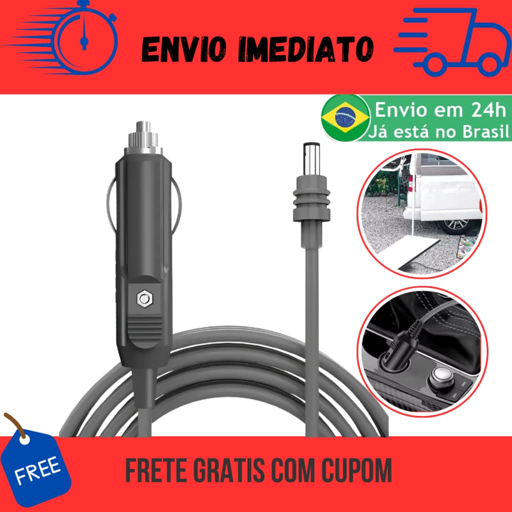 Cabo 12v/24v De Carregamento Para Starlink Mini Cinzeiro 2m/3m