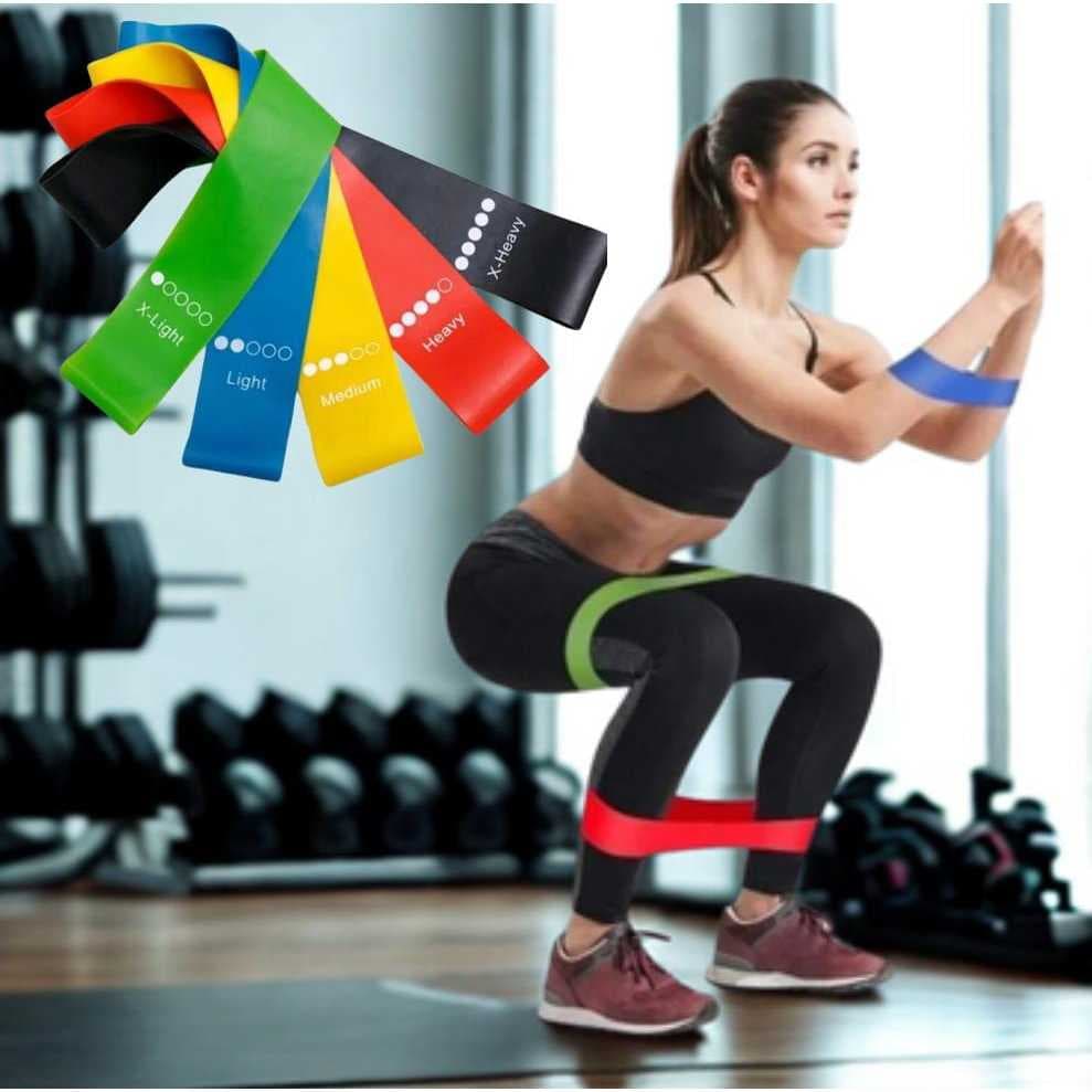 Kit 5 Elásticos Super Band para Treinos exercícios Multifuncional Crossfit Fisioterapia Yoga treinoo