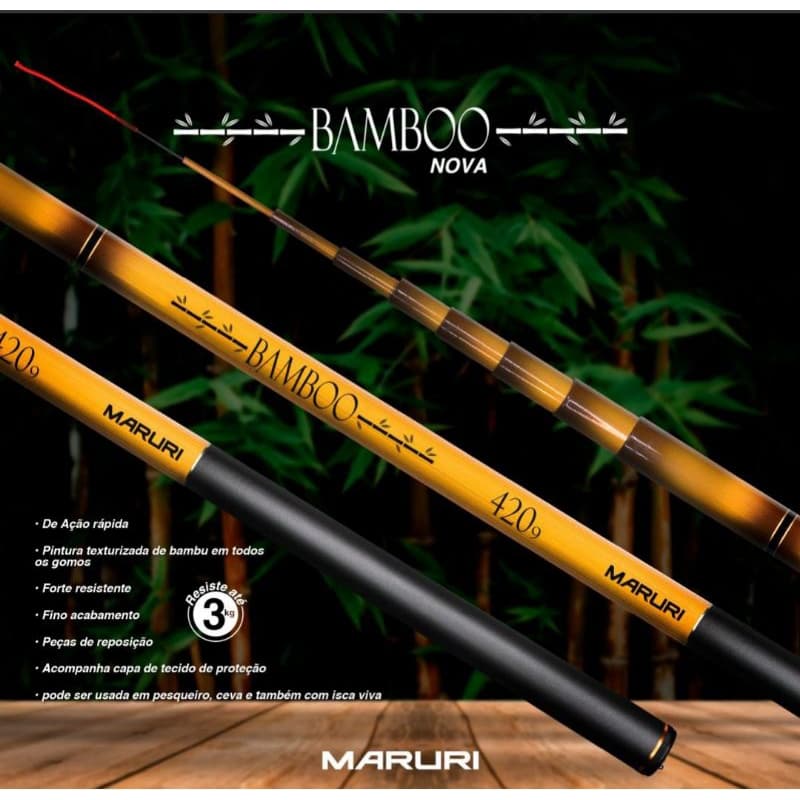 kit 2 vara bamboo do mesmo tamanho maruri