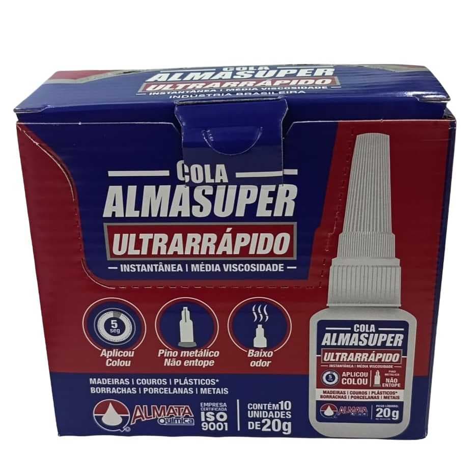 Caixa  Cola Instantânea Almasuper Ultrarrápido 20g
