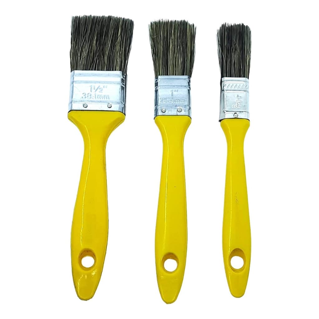 Jogo Trincha 3 Pincéis De Pintura P/ Tinta Esmalte Óleo Parede - Startools
