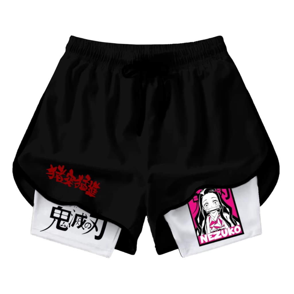 Short Feminino Compressao Academia Demon Slayer Nezuko MD1 PFED