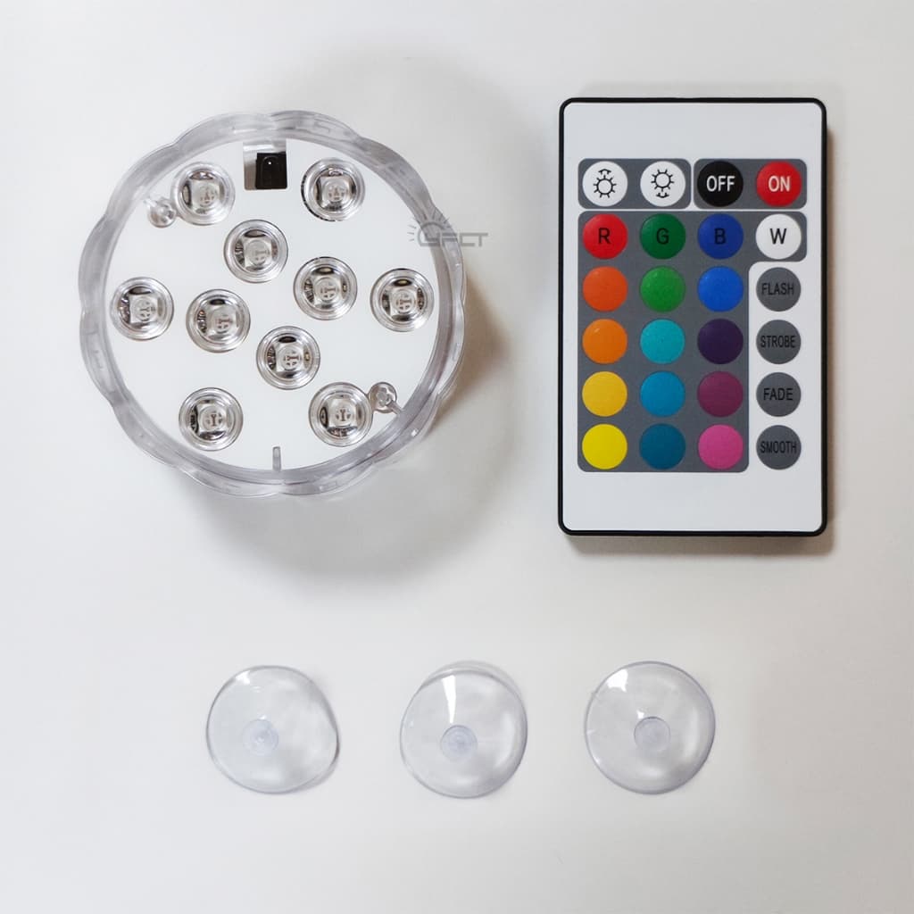 Luminarias LED 16 cores diferentes Para Piscina Impermeavel com Arandela