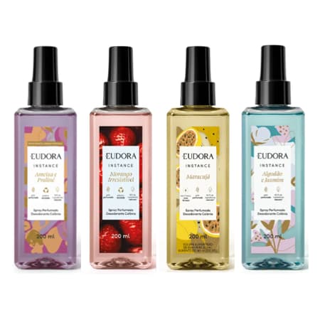 Body Splash Baunilha e Lima Rosa, Ameixa e Praliné Eudora
