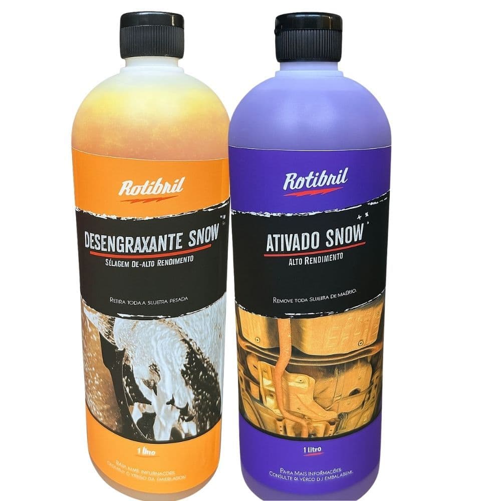 Kit Limpeza Automotiva Ácido e Alcalino 1L - Graxas, Óleos, Minério, terras, chasis e rodas