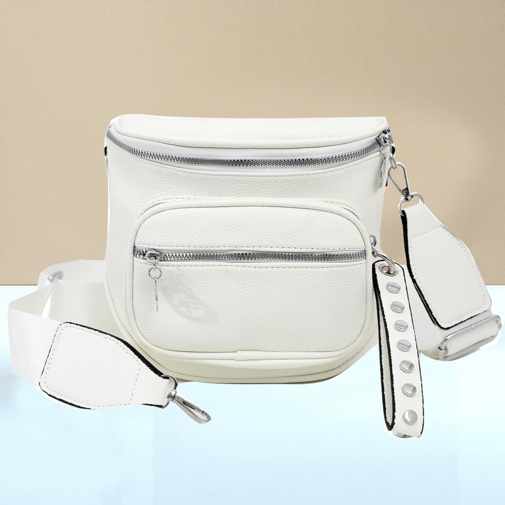 Pochete feminina PU Transversal com Alça Larga tecido Moderna Blogueira Bag LN033