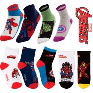 Meia Infantil Masculina Unissex Marvel Personagens Criança - 0800