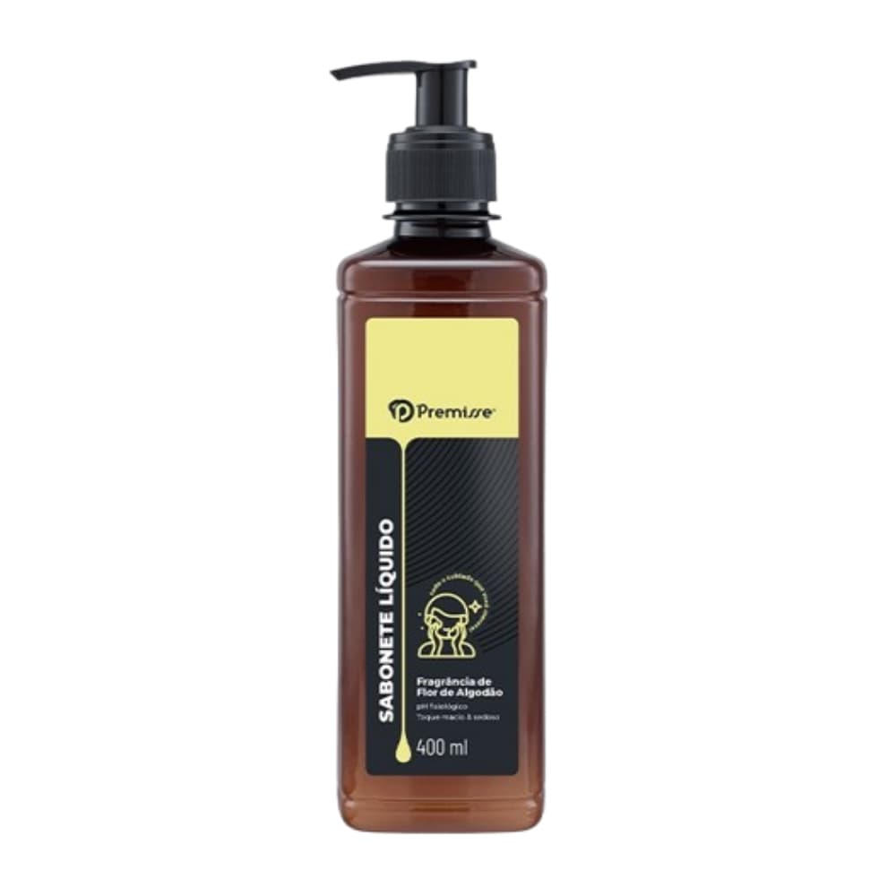 Sabonete Líquido Premisse 400ml Limpeza Suave Hidratação Pele Seca Mãos Rosto Corpo Suave
