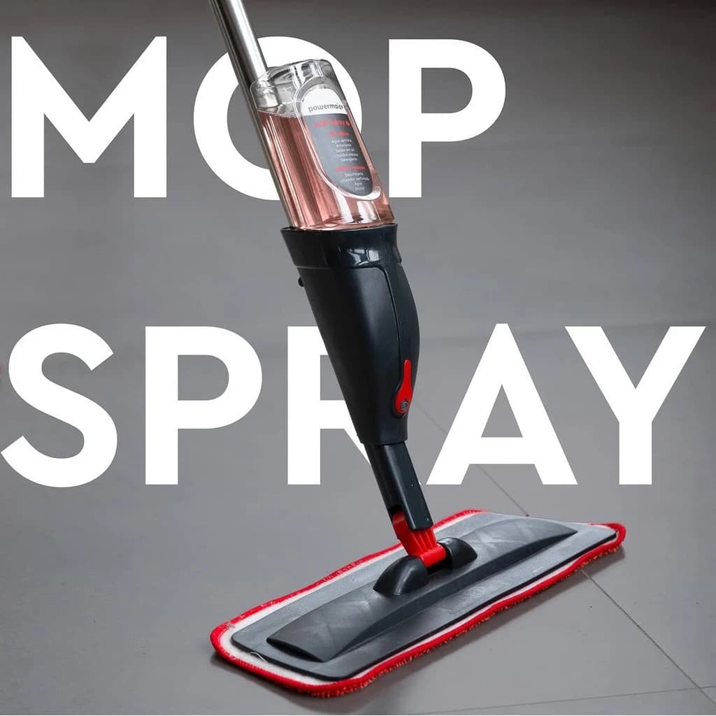 Mop Spray Com Reservatório 380ml Limpeza Piso Microfibra Cabo Longo Esfregão