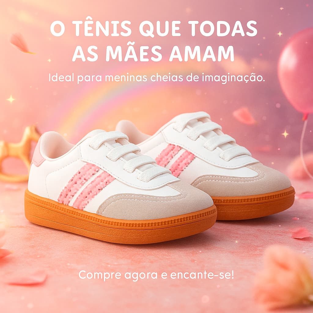 Tênis Para Bebê Menina Casual Durável Macio do 20 ao 35 Pronto para Envio