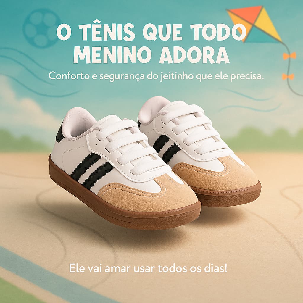 Tênis Menino Samb Para a sua Criança Antiderrapante Resistente, Fácil de Calçar – Entrega Rápida