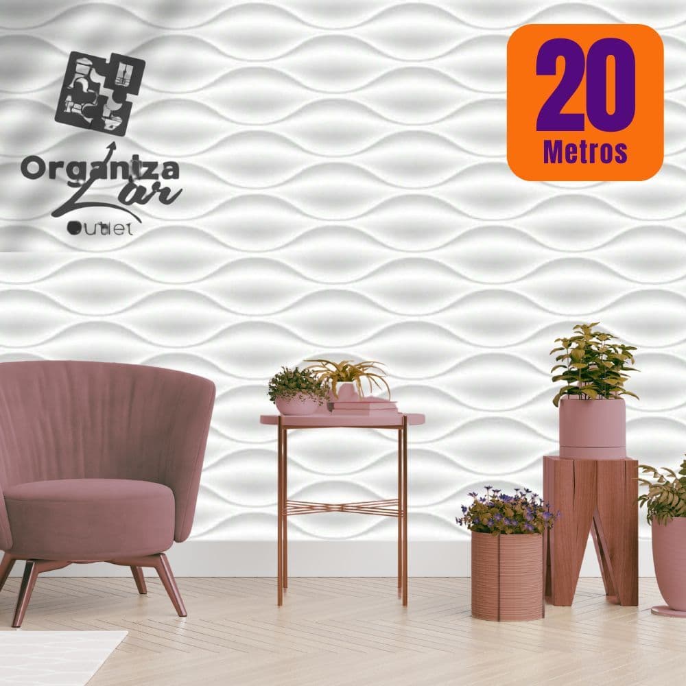 Papel de Parede PREMIUM Rolo 5m x 45cm Autoadesivo Cinza Ondulados Salas e Quartos