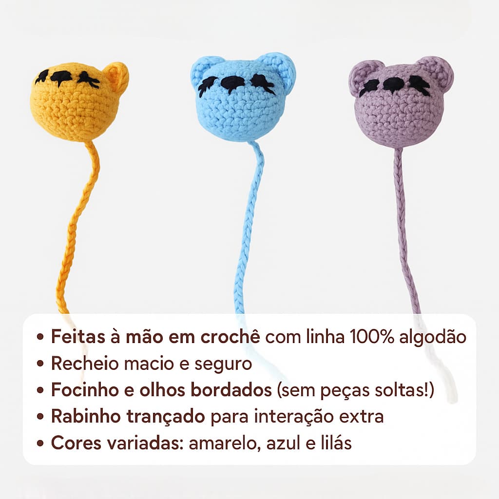 Bolinhas Pet de Crochê Artesanal Brinquedos Para Pets Brinquedos Artesanais de Crochê Bolinha Para Gatos Cachorros