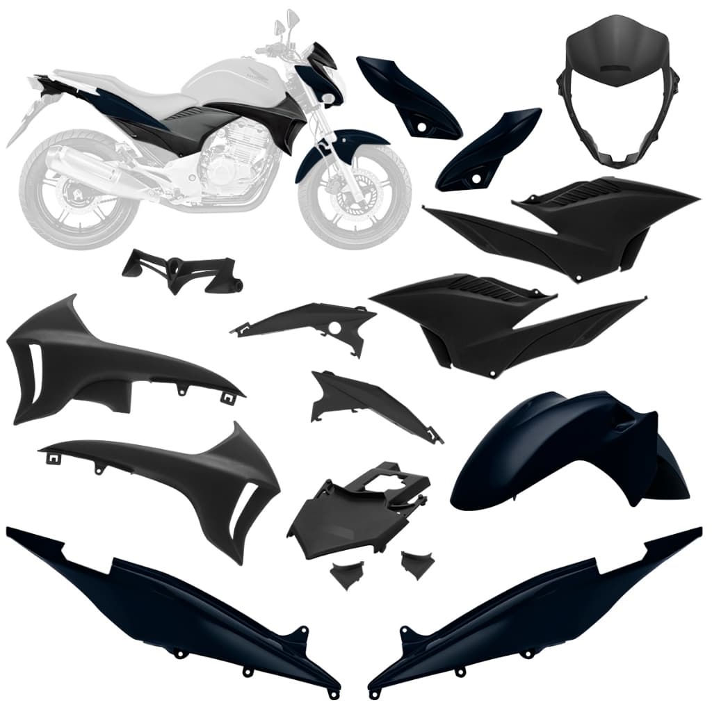 Kit Carenagem Completa Moto Modelo Original Honda Cb 300 2010/2012 PROMOÇÃO Todas Cores Envio Brasil