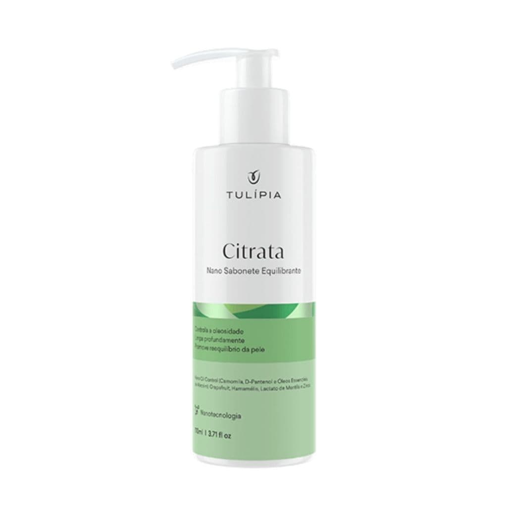 Citrata Sabonete Antioleosidade Facial Hidrata e Reduz Oleosidade 110ml Tulipia