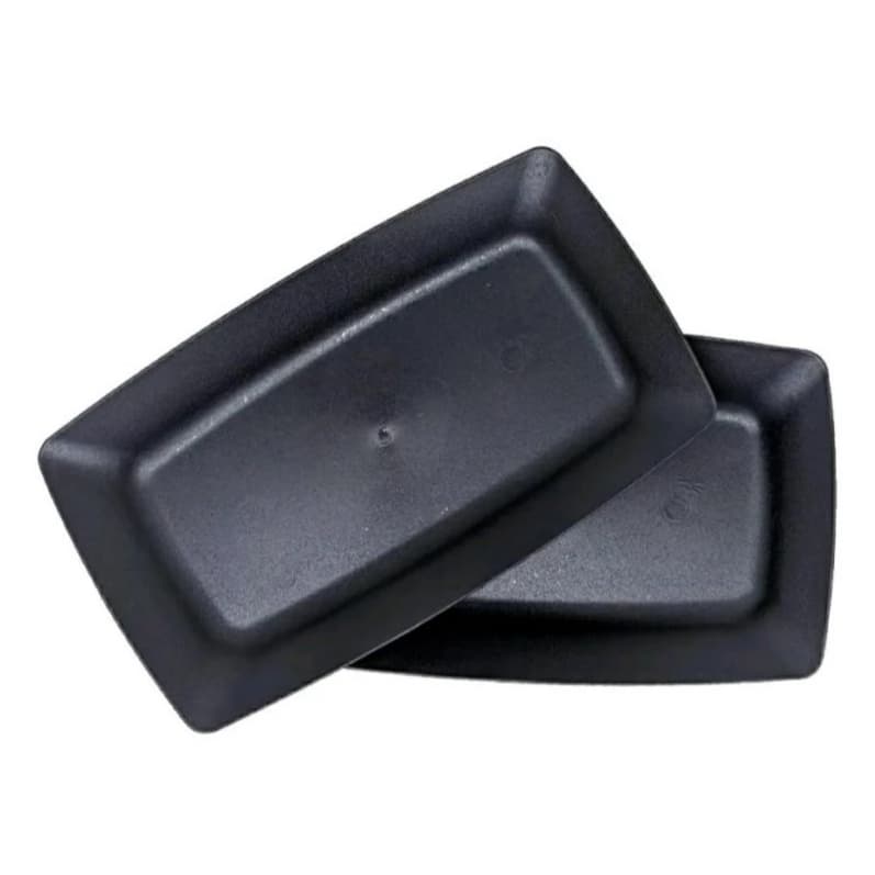 Kit 5 a 30 Bandejas Petisqueira Plástico Pretas Lanches Porções Espetinho Bar Pasteis Petisco Festas