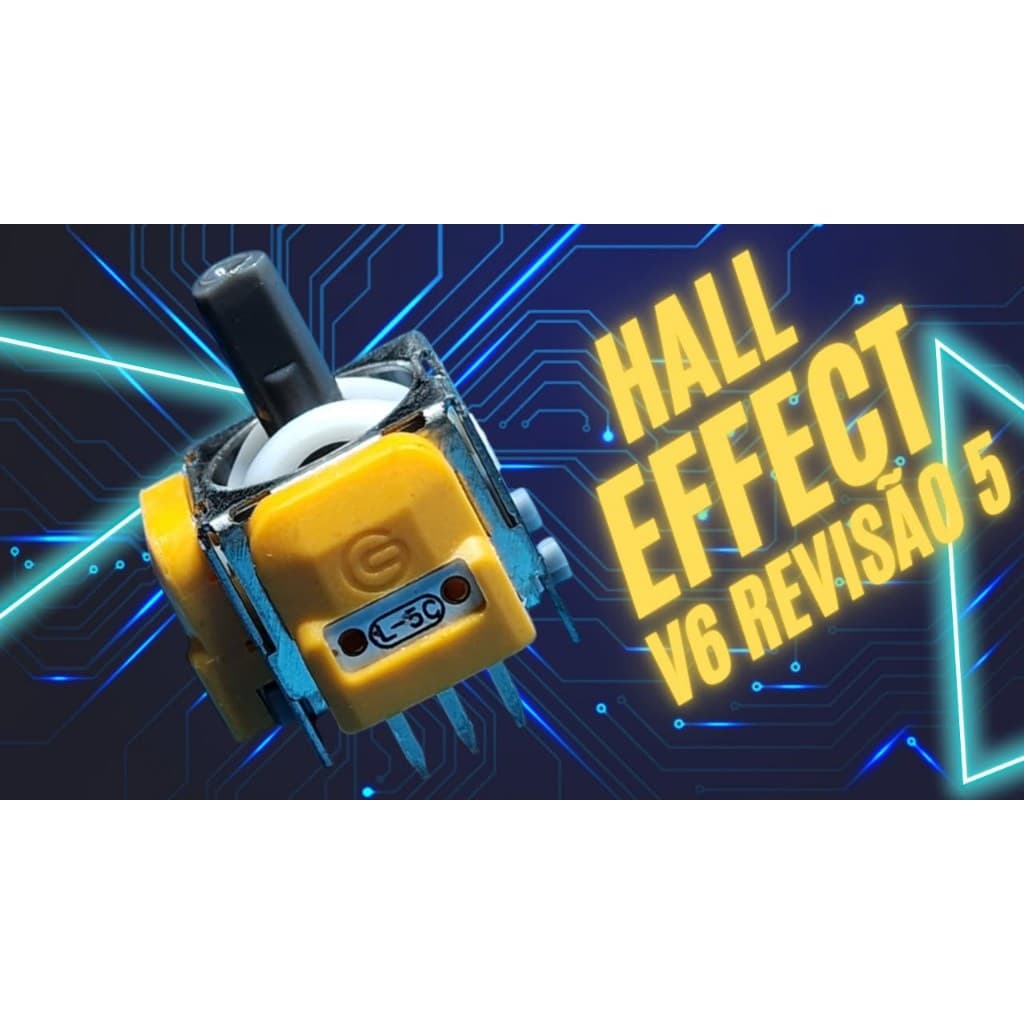 Par Analógico Hall Effect Ginfull para Controle Ps5 DualSense Nova Versão Atualizada V6 Revisão 5