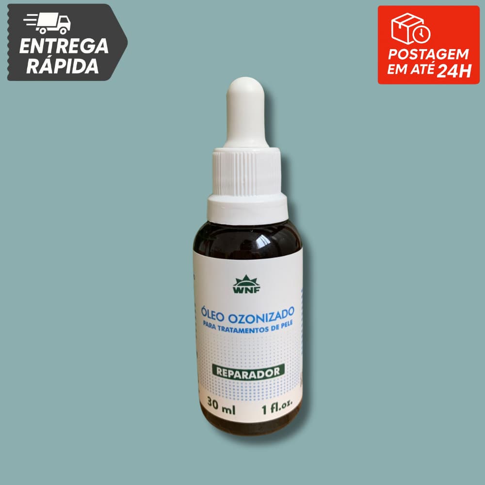 Óleo Ozonizado de Girassol WNF 30ml – 100% Natural, Vegano – Para Pele | Cicatrizante e Regenerador