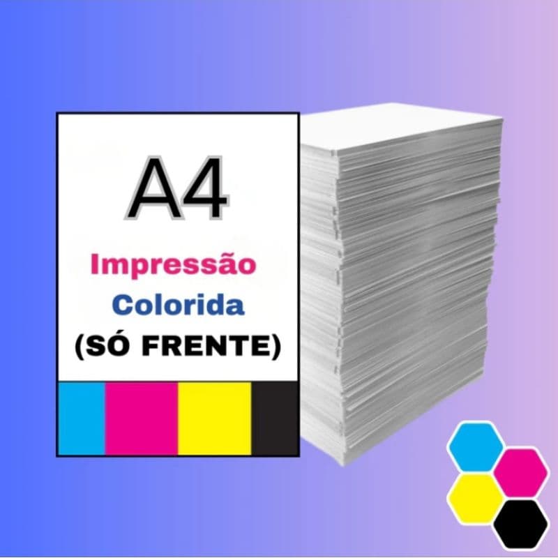 Impressão Colorida Só Frente - 200 Folhas