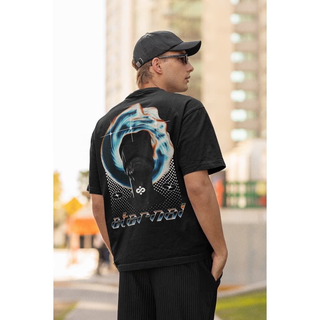Camiseta StreetWear Oversized Eterno Estilosa Estampa nas Costas