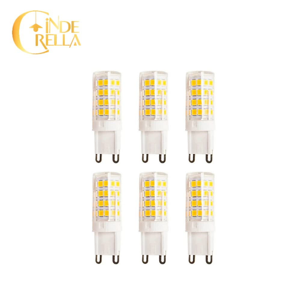 KIT 6 LÂMPADAS BOCAL G9 7W LED 6500K BRANCO FRIO E 3500K BRANCO QUENTE BIVOLT