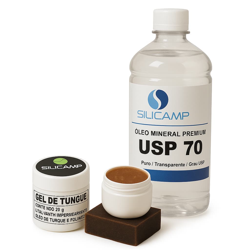 Oleo Usp E Gel P/ Tabua De Corte Hidratar E Impermeabilizar