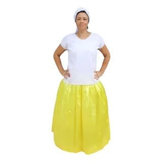 Saia de Cetim Amarela CIGANOS/OXUM/BAIANOS UMBANDA/CANDOMBLE