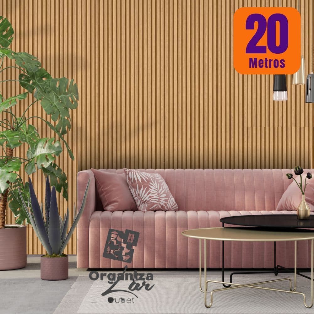 Papel de Parede Madeira Ripado Claro PREMIUM 5m x 45cm Autocolante Salas e Quartos