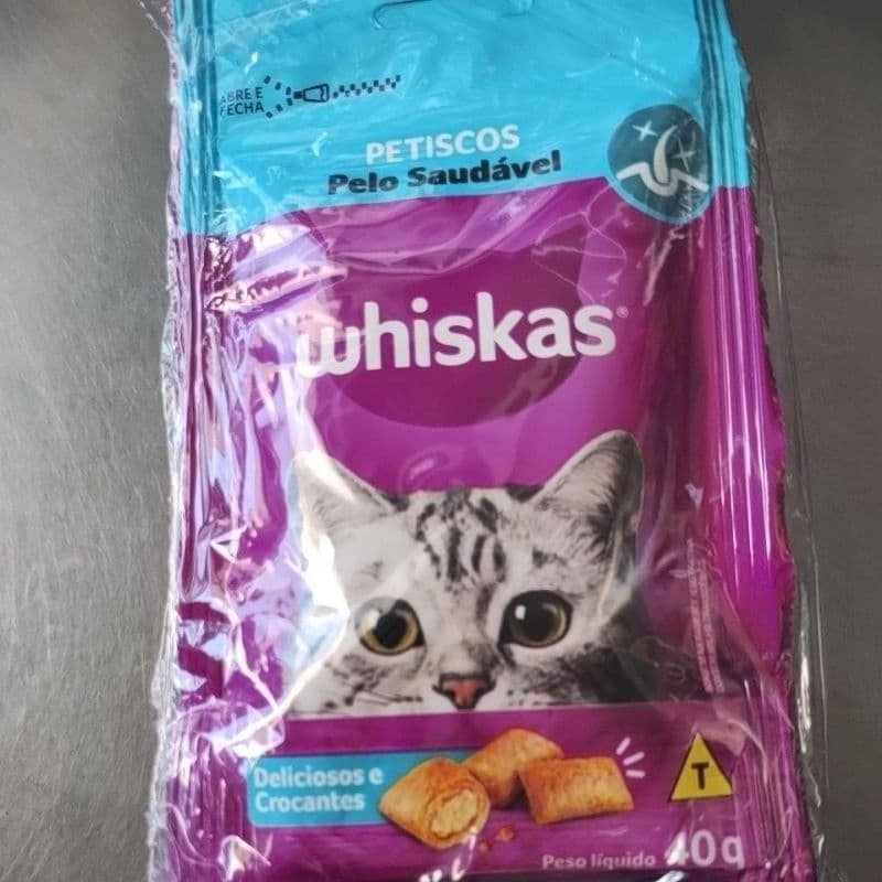combo 3 petisco pelo saudável whiskas 40gr
